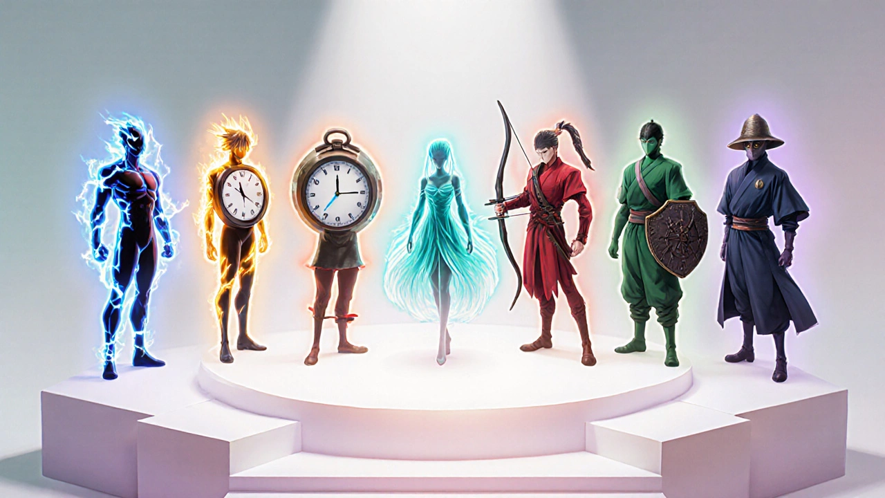 Six characters personify different heart medications, each with distinct aura.