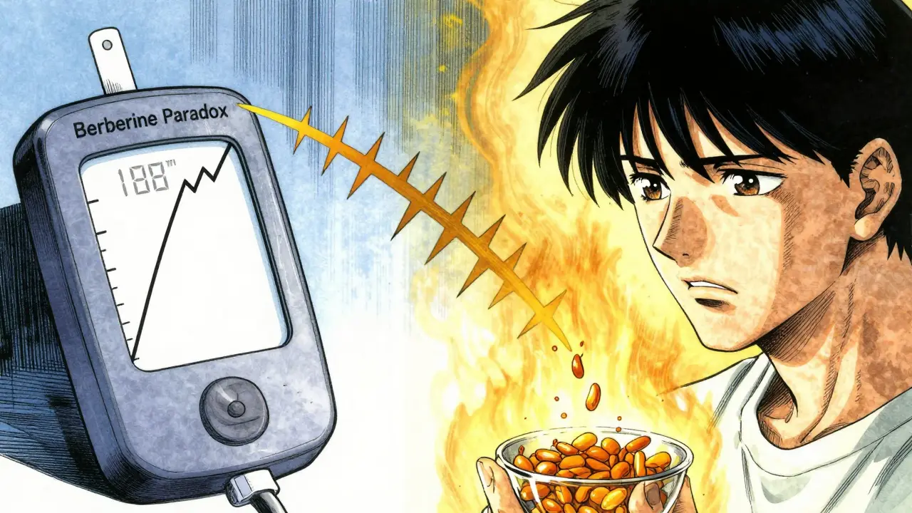 A patient facing the contradictory effects of blood sugar spikes and berberine drops