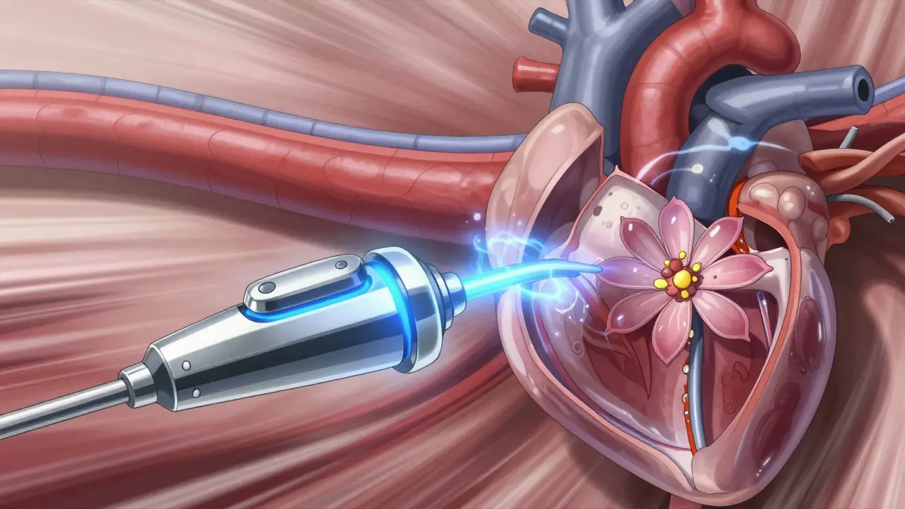 Catheter-based heart valve replacement procedure