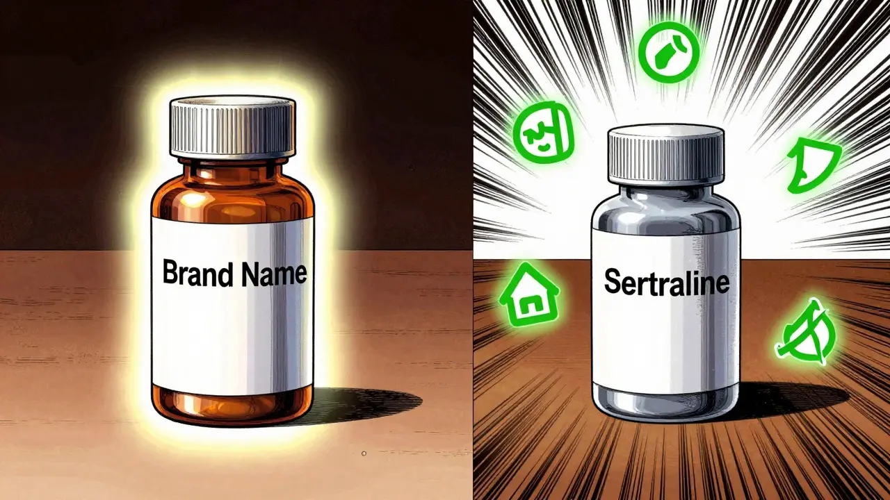 Manga comparison of brand vs generic sertraline